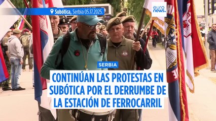 Protesta estudiantil en Subótica por el atentado de la estación de Novi Sad