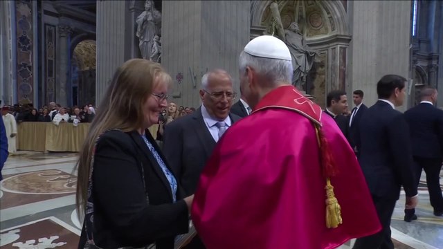 Pope Leo XIV hugs his brother in heartfelt moment after inaugural mass