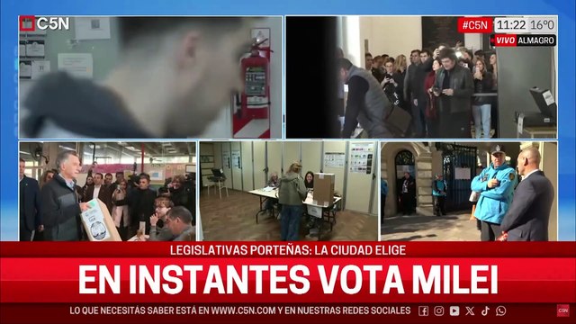 Votó Javier Milei