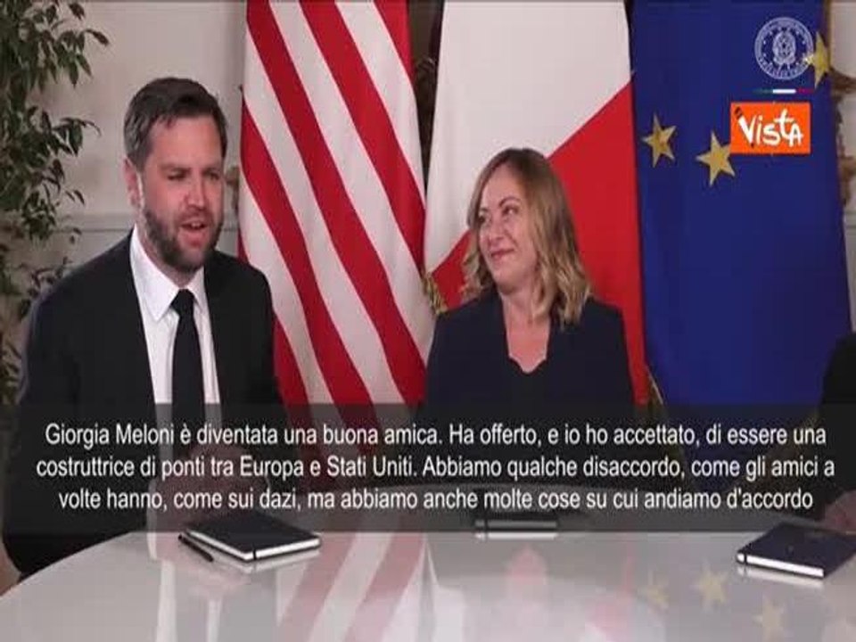 Jd Vance incontra a Roma Meloni e von der Leyen: La premier costruttrice di ponti tra Ue e Usa