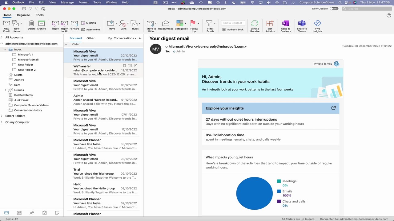 How to RECOVER a Deleted Email on Microsoft Outlook Using a Mac Computer - Basic Tutorial | New