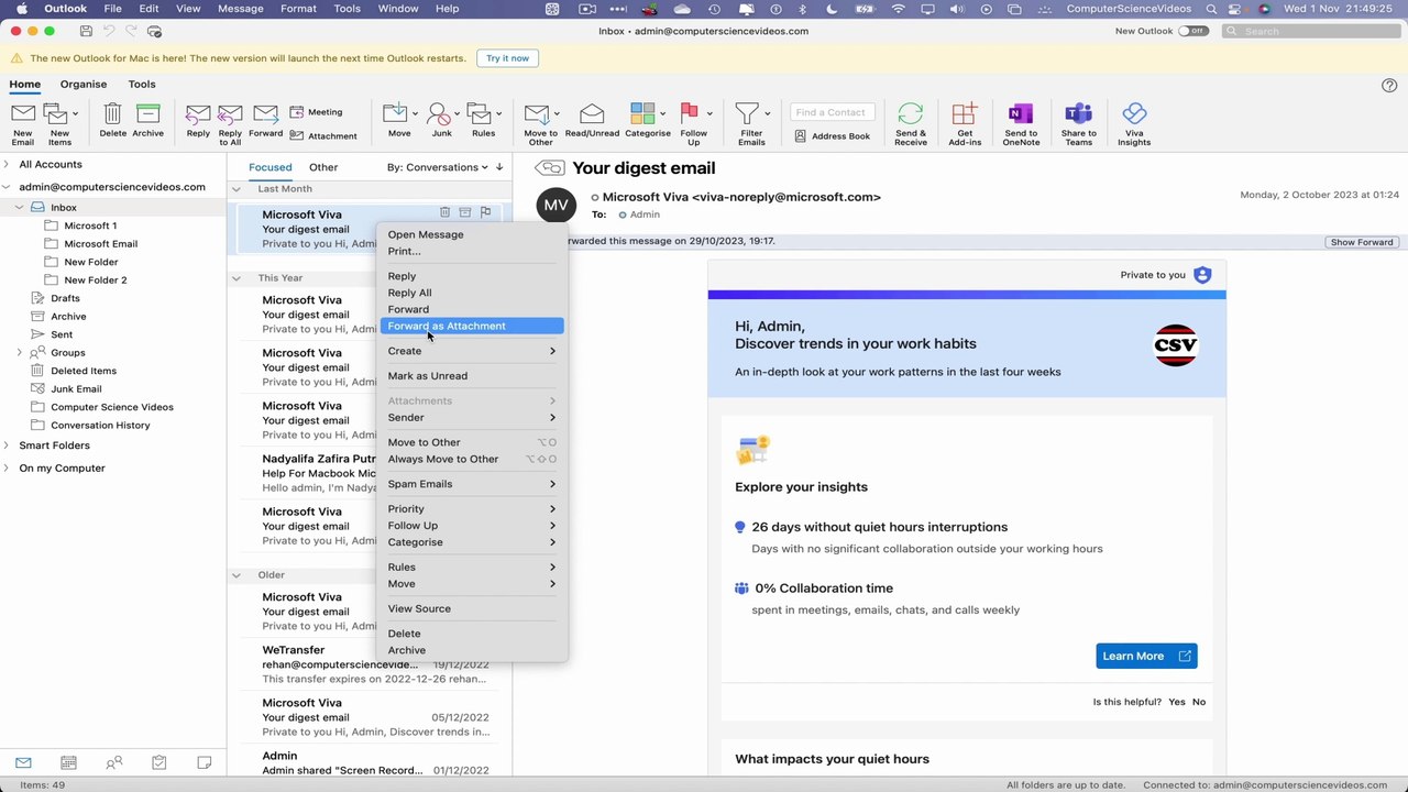 How to DELETE an Email on Microsoft Outlook Using a Mac / Desktop Computer - Basic Tutorial | New