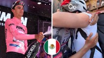 Mexicano Isaac del Toro rompe en llanto al conseguir liderato de Giro de Italia