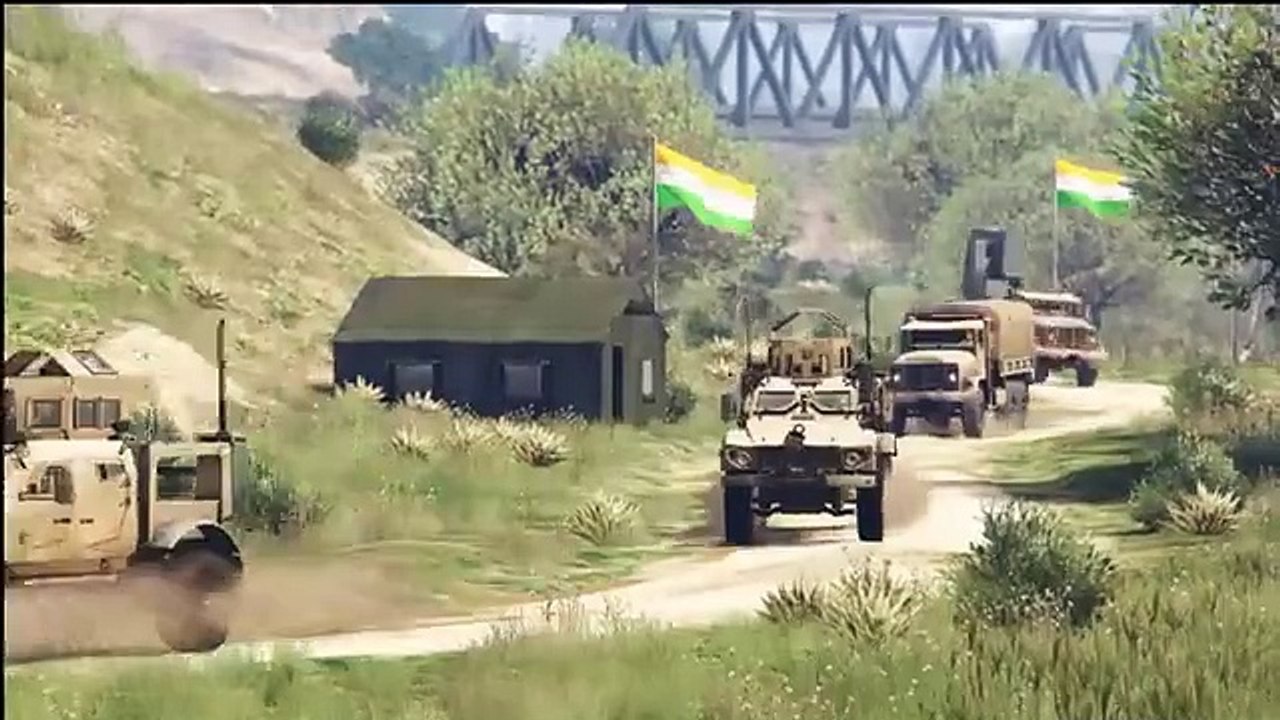 Pakistan India War | Pakistani J-10C Jets Attack on Indian Army Supply Convoy - GTA 5