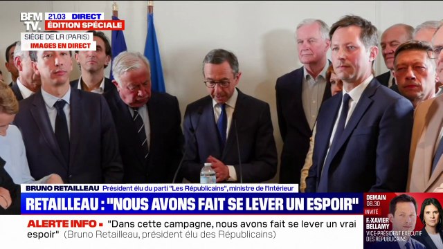 Bruno Retailleau (LR): La droite est bien vivante et elle est ce soir debout