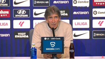 Pellegrini, rueda de prensa Atlético 4 - Real Betis 1