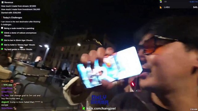 KangJoel adlı Kick yayıncısı, İtalya'nın başkenti Roma'da canlı yayın yaparken soyuldu ve saldırıya uğradı.