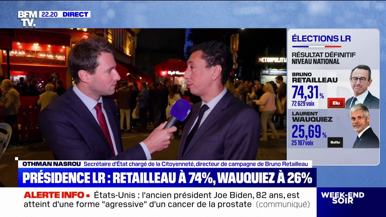 Présidence LR: "La droite s'est trouvée un chef qui va rassembler tout le monde", estime Othman Nasrou, directeur de campagne de Bruno Retailleau