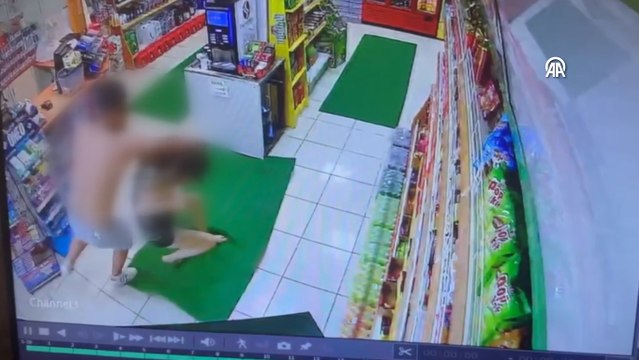 Fethiye'de bir kadının darbedilme anı güvenlik kamerasına yansıdı