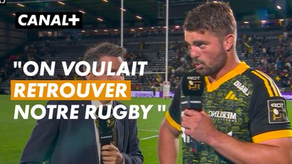 La satisfaction du capitaine Grégory Alldritt après la victoire de son équipe face à Montpellier