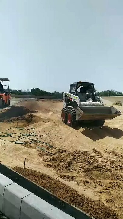 Bobcat making smoke