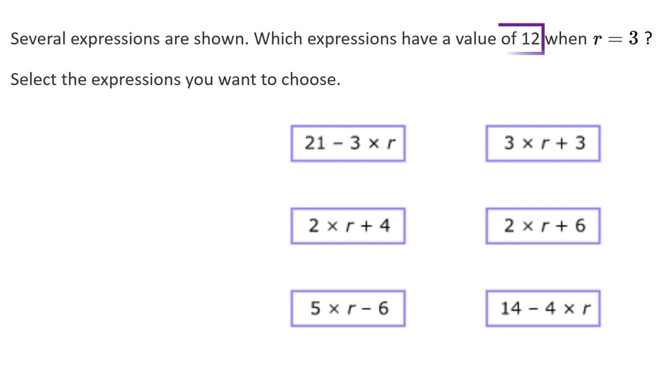 State exam math question on Order of Operations (#10). 5th Grade Math