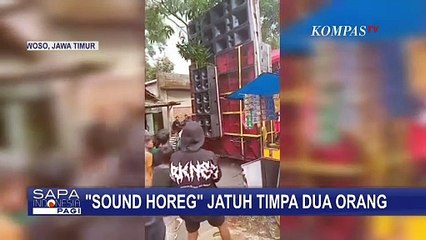 Detik-Detik Sound Horeg Setinggi 5 Meter Jatuh Timpa Kru dan Penonton