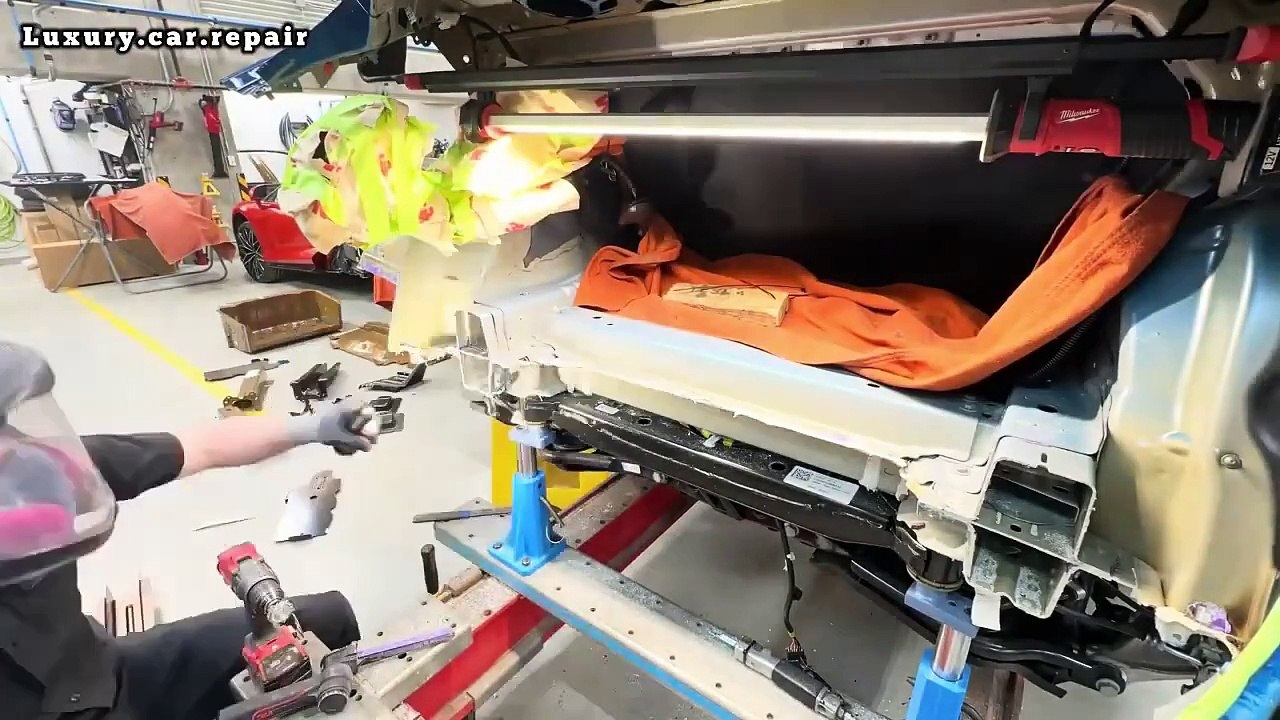 (Part 1) Step-by-Step Guide_ Fixing a Tesla Model 3 Rear End on the Celette Bench