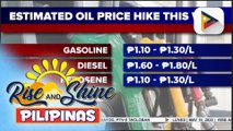 Presyo ng mga produktong petrolyo, naka-ambang tumaas ngayong linggo