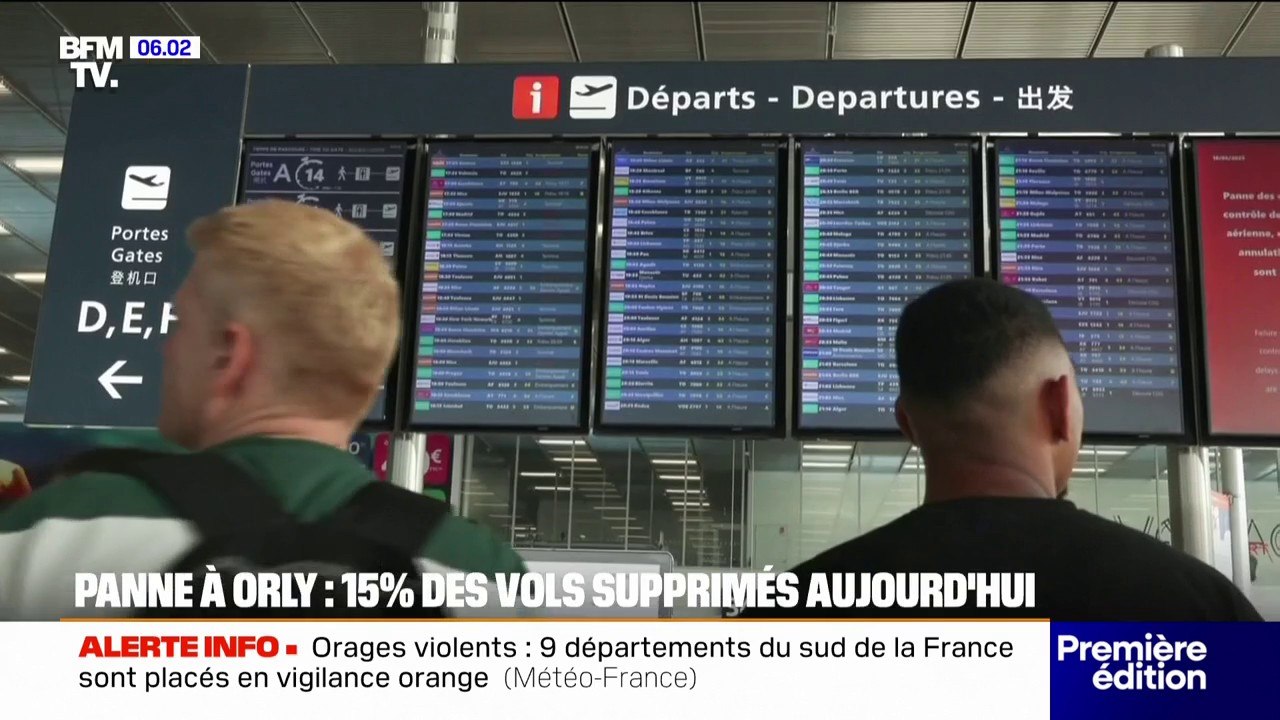 Orly: 15% des vols supprimés ce lundi après la panne du contrôle aérien
