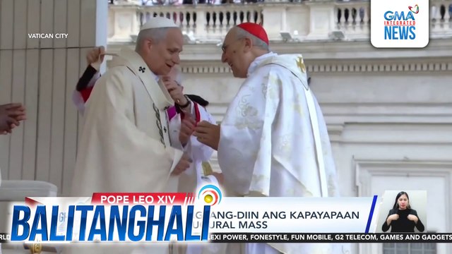 Pope Leo XIV, binigyang-diin ang kapayapaan sa kaniyang inaugural mass | Balitanghali