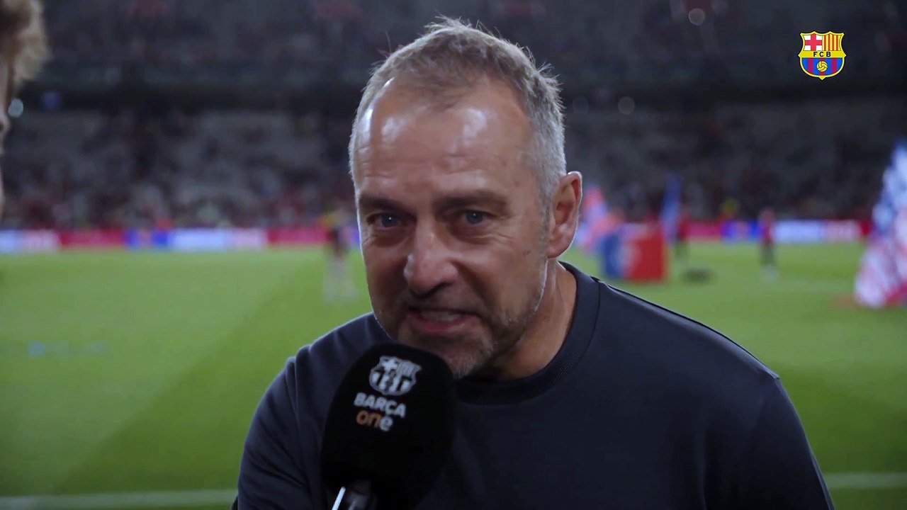 Hansi Flick, el unificador del barcelonismo: "¡Visca el Barça y Visca Cataluña!"