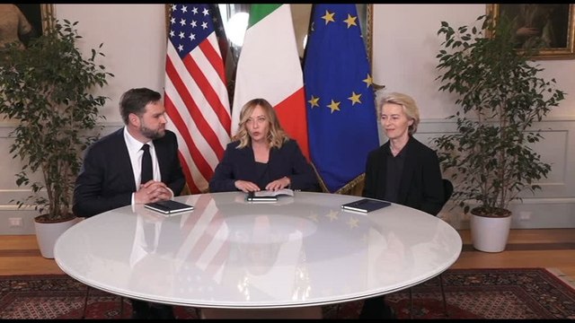 Roma, Meloni riunisce Vance e von der Leyen: Spero sia nuovo inizio