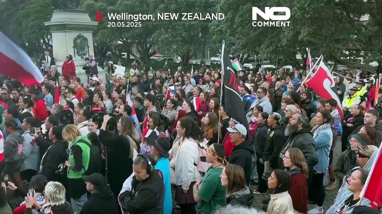 Apoiantes manifestam-se com haka enquanto deputados Māori enfrentam sanções