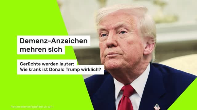Demenz-Anzeichen mehren sich: Gerüchte werden lauter: Wie krank ist Donald Trump wirklich?