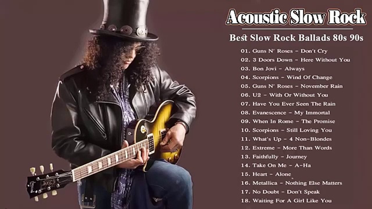 Acoustic Rock Songs - Best Slow Rock Ballads 80s 90s - Slow Rock love song nonstop📻