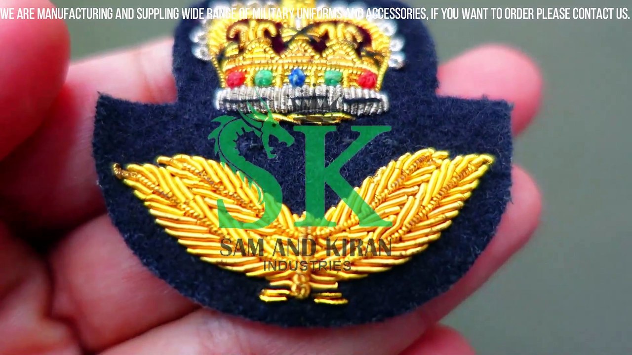 Cap Badge RAAF Officer Bullion, Bullion wire embroidered badges ...