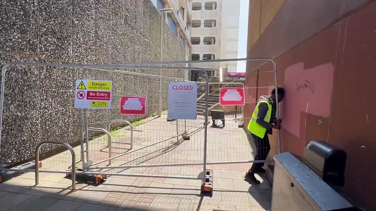 'Danger, unsafe structure' - Video show fenced off seafront car park in Worthing amid 'urgent investigation work'