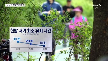 한발 서기로 노화 측정…60대는 몇 초?