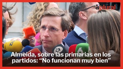 Almeida se muestra "escéptico" con las primarias en su partido: "No suelen funcionar muy bien"