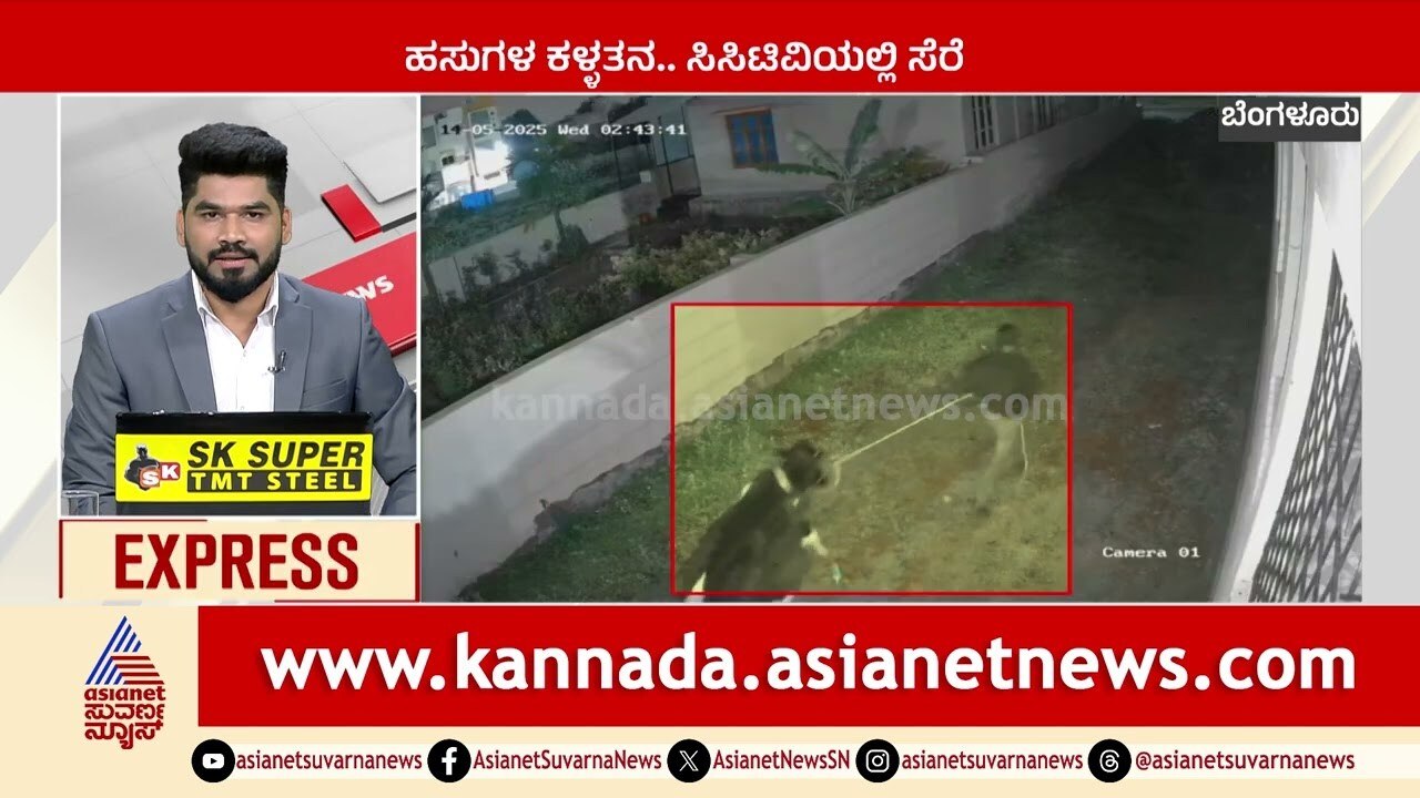 ಹಸುಗಳ ಕಳ್ಳತನ.. ಸಿಸಿಟಿವಿಯಲ್ಲಿ ಸೆರೆ | Karnataka News Express | Kannada News | Suvarna News