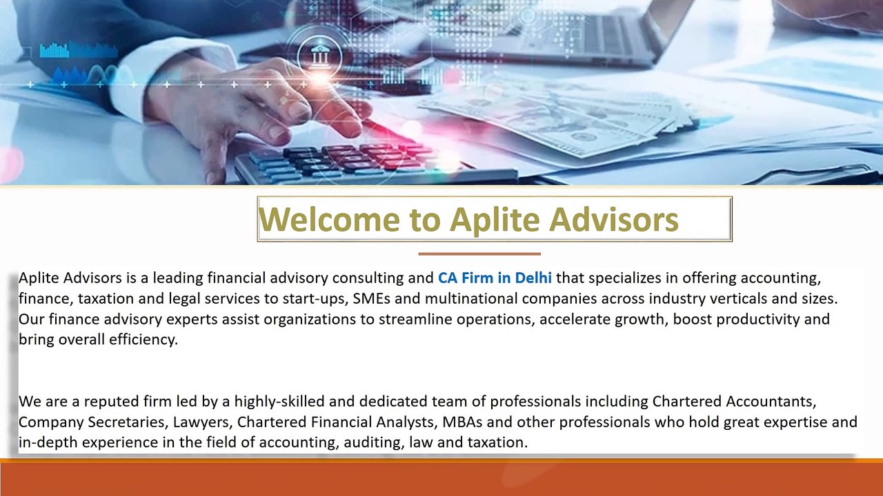 Best Chartered Accountant Firm in Delhi, India – Tax, Audit & Advisory Experts  Aplite Advisors