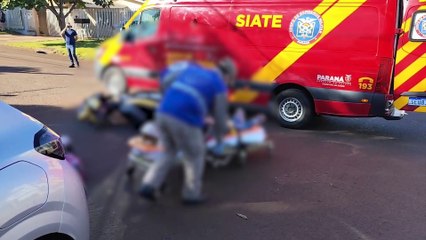 Acidente em cruzamento perigoso deixa motociclista ferida no Bairro Canadá