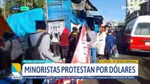 Comerciantes marchan en contra del alza del dólar