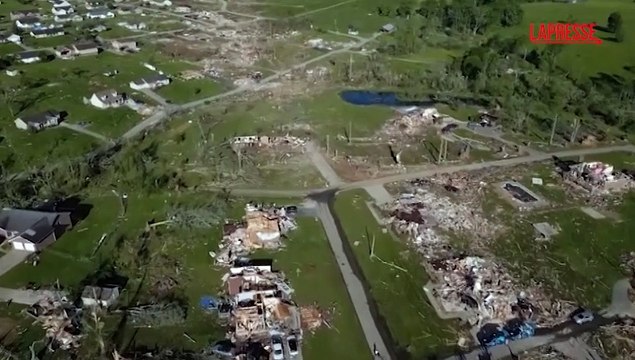 Usa, le immagini dal drone mostrano la distruzione del tornado