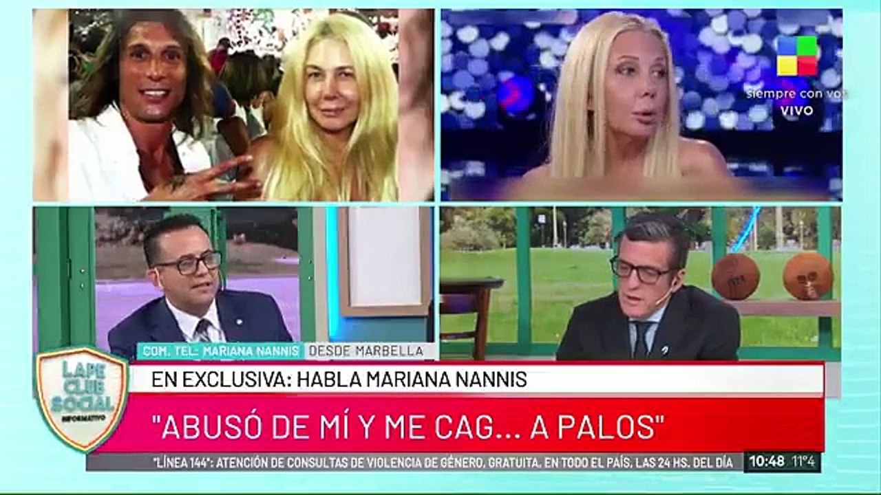 Mariana Nannis habló de su denuncia contra El Pajaro Caniggia