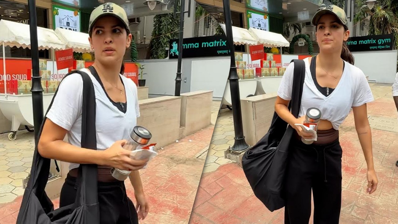 Serbian Beauty Natasa Stankovic's White N Black Look | Gym Day | Mumbai - India