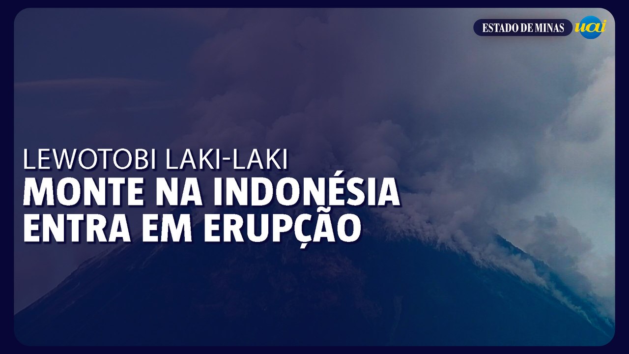 Monte na Indonésia entra em erupção