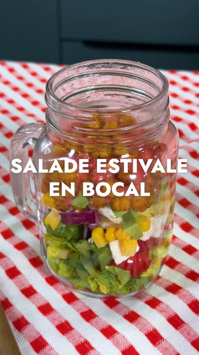 Salade estivale en bocal
