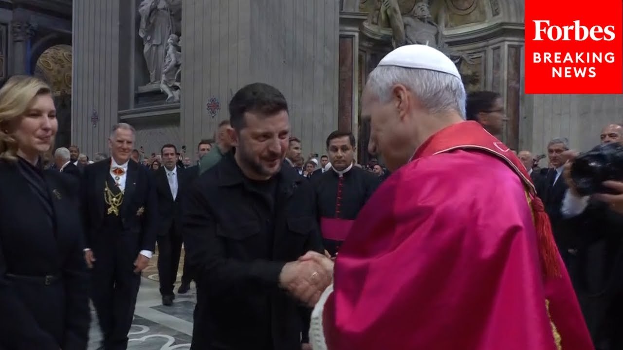 Pope Leo XIV Greets Ukrainian President Volodymyr Zelensky At Inaugural Mass