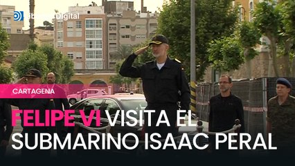 Felipe VI visita el submarino Isaac Peral en Cartagena