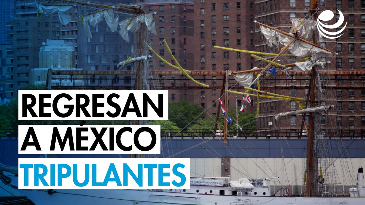 Llegan a México tripulantes del buque escuela que chocó contra puente de Brooklyn