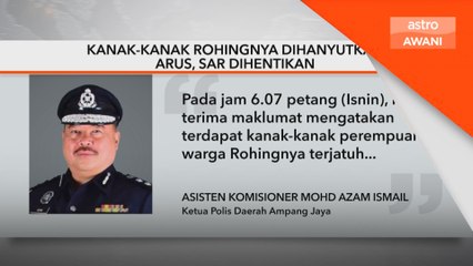 Kanak-kanak Rohingya jatuh longkang dihanyutkan arus