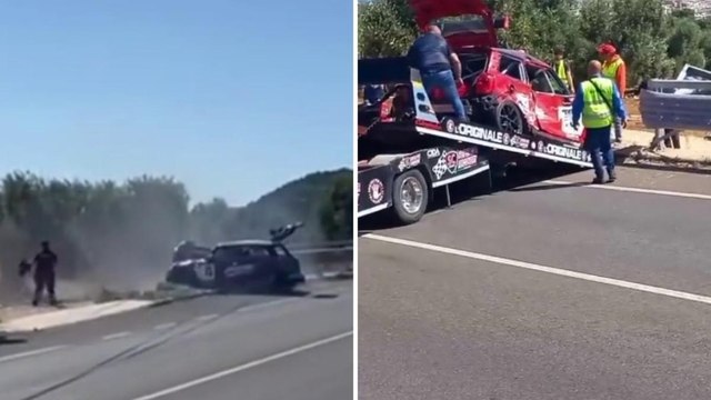 Rally di Fasano, auto finisce fuori strada e sfiora gli spettatori, che riescono a fuggire