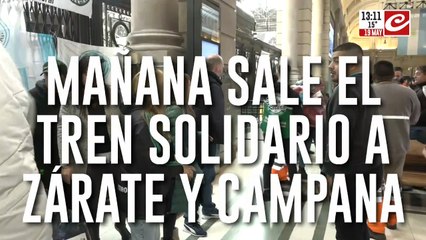 La solidaridad siempre presente: este martes sale el tren solidario a Zárate - Campana