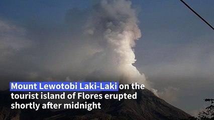 Indonesia volcano erupts with kilometre-high ash cloud