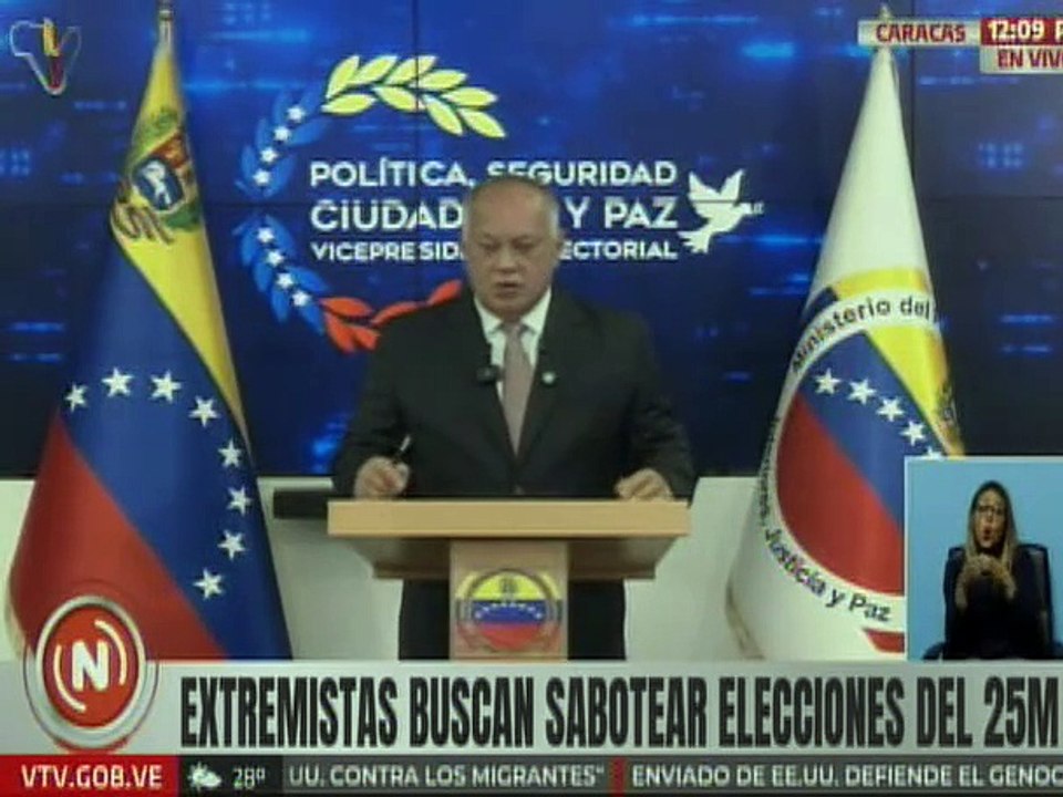 Vpdte. Sec. Cabello: Hemos capturado grupos con información de los jefes de UBCH y jefes de calle