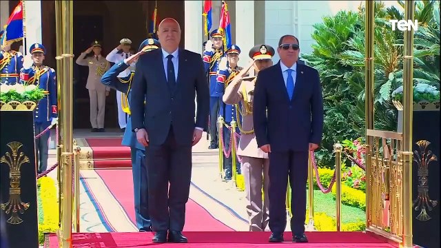 مراسم استقبال رسمية للرئيس اللبناني جوزيف عون بقصر الاتحادية