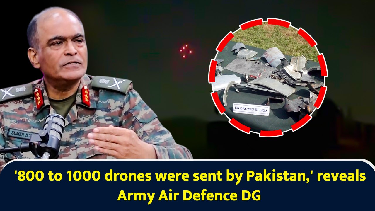 '800 to 1000 drones were sent by Pakistan,' reveals Army Air Defence DG