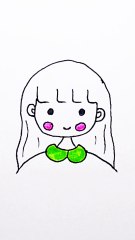 How to draw a girl from LL letter